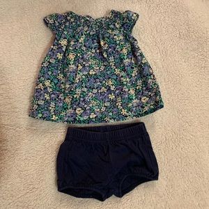 Blue short set